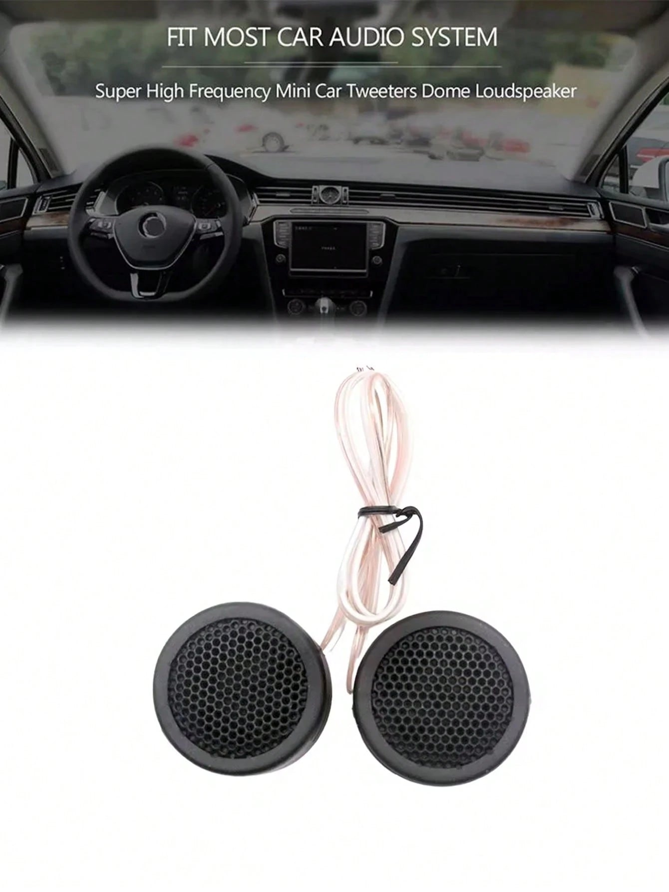 1 Set Universal Car Tweeters Car High Fidelity Audio Speakers High-Power Mini Dome Speakers