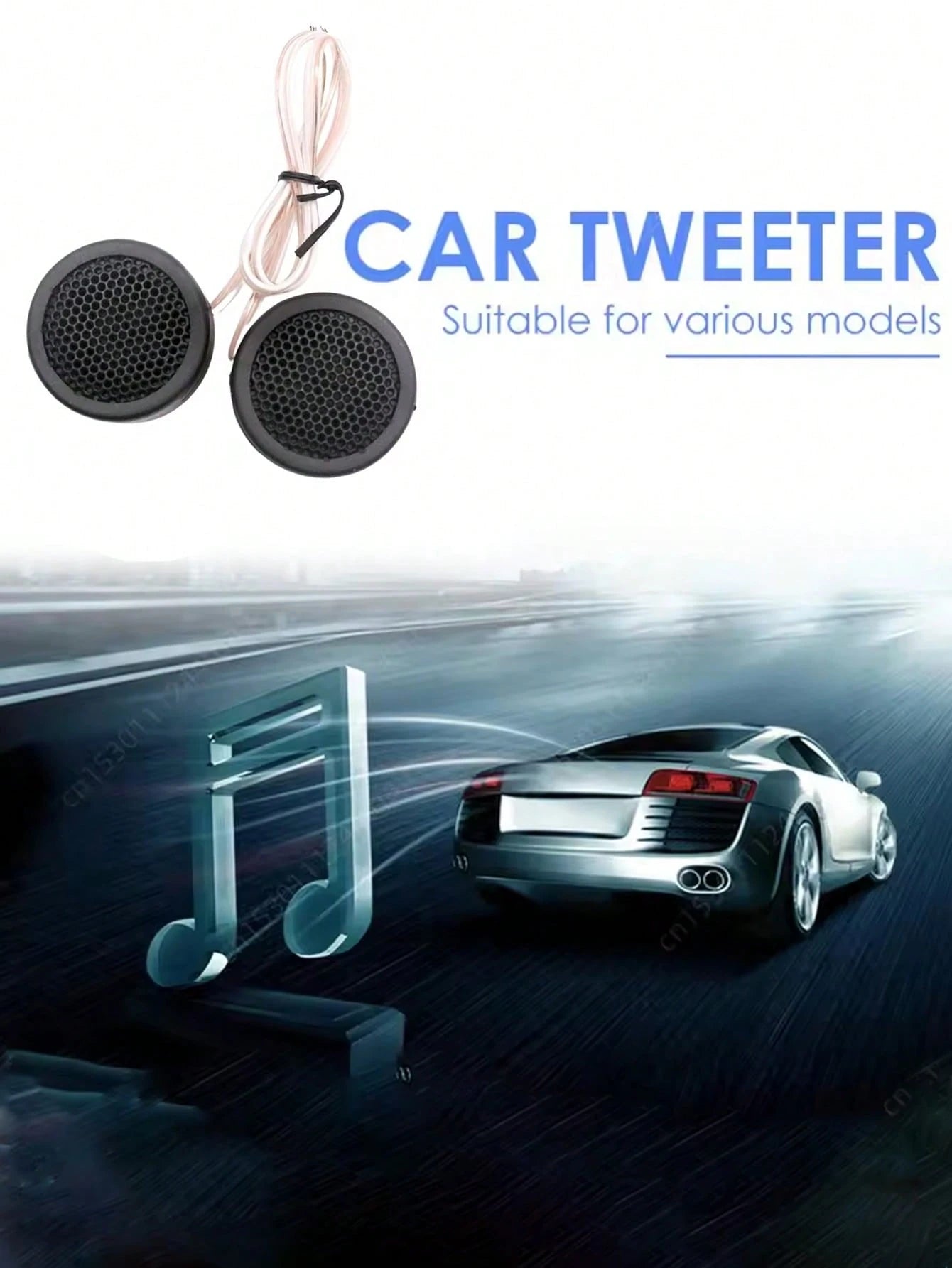 1 Set Universal Car Tweeters Car High Fidelity Audio Speakers High-Power Mini Dome Speakers