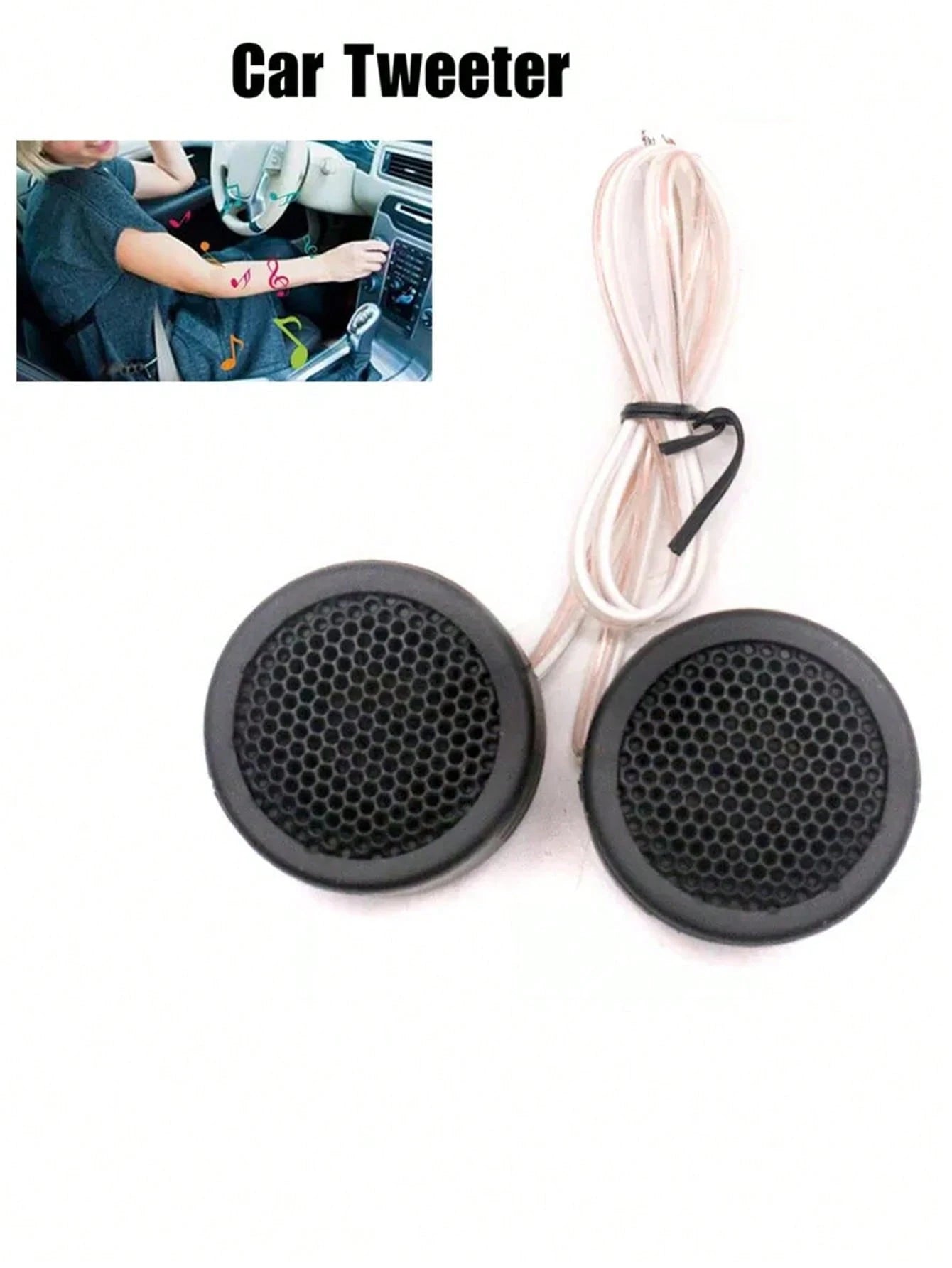 1 Set Universal Car Tweeters Car High Fidelity Audio Speakers High-Power Mini Dome Speakers