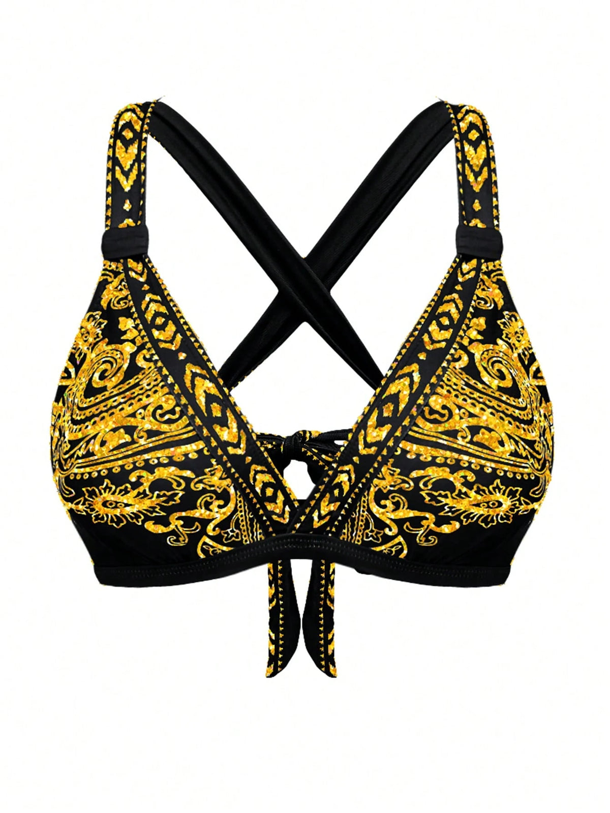1 Set Women's 3-Piece Bikini Swimwear With Sarong Skirt, Tie-Front, Slimming & Fashionable For Casual Swimming Vacation Beach Summer Yellow