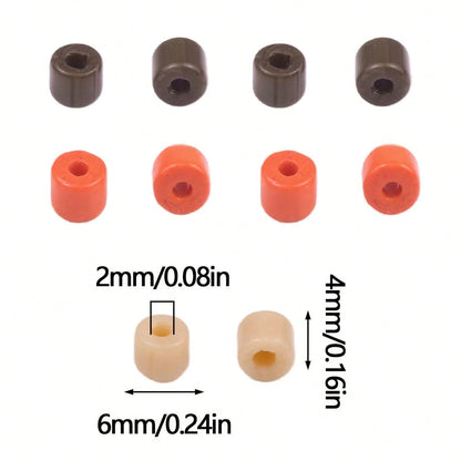 1 Strand Approx. 42-46pcs 4*6mm Colorful Flat Cylindrical Spacer Beads Glass Glazed Beads Handmade DIY Jewelry Semi-Finished Material Accessories Loose Beads