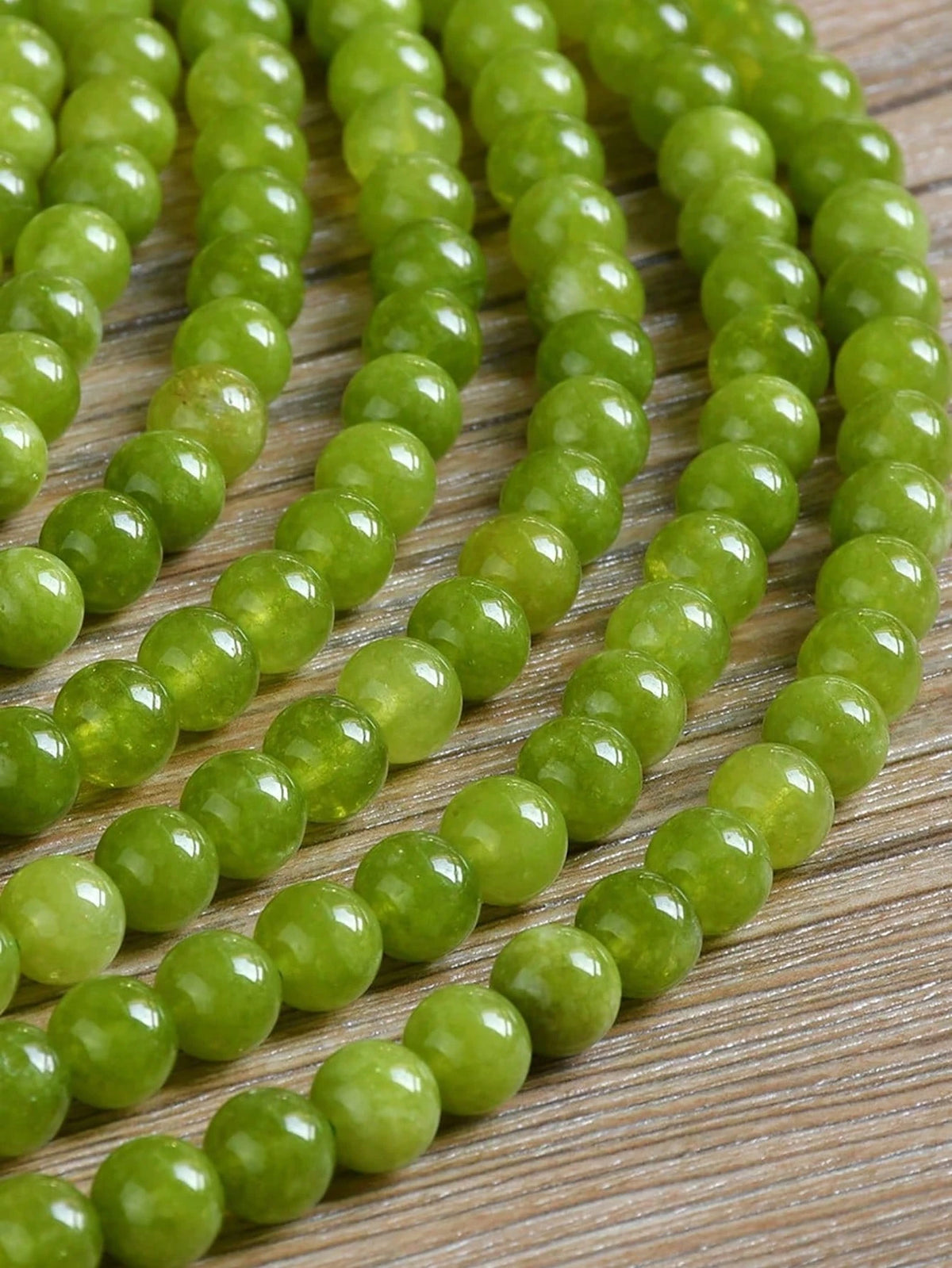  1 Strand Natural Green Peridot Round Beads 6mm/8mm/10mm For Jewelry Making- DIY Bracelets, Necklaces, And Other Jewelry
