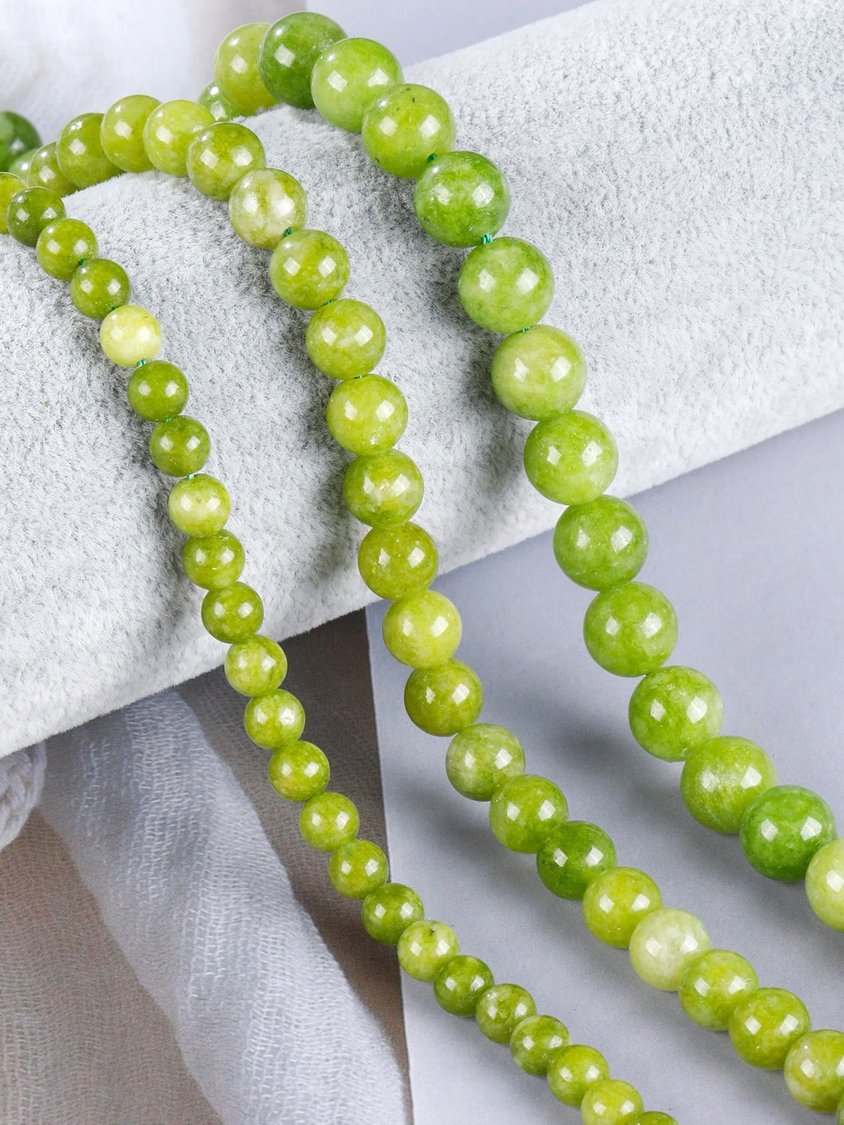  1 Strand Natural Green Peridot Round Beads 6mm/8mm/10mm For Jewelry Making- DIY Bracelets, Necklaces, And Other Jewelry