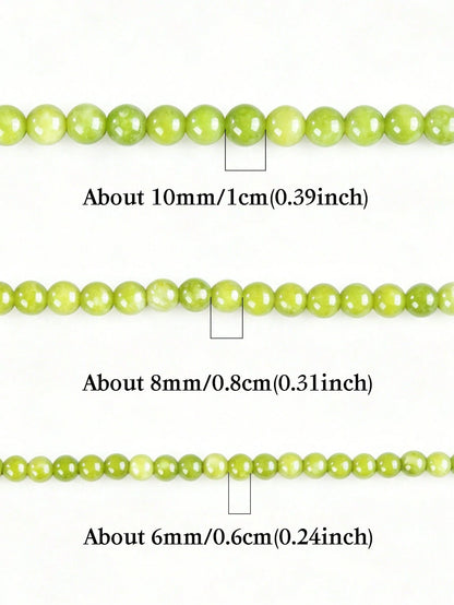  1 Strand Natural Green Peridot Round Beads 6mm/8mm/10mm For Jewelry Making- DIY Bracelets, Necklaces, And Other Jewelry