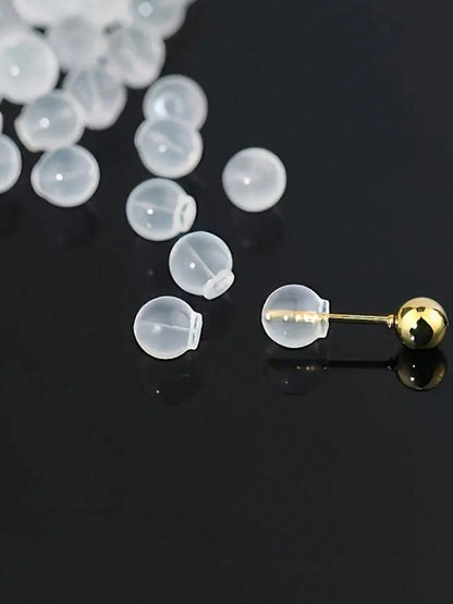 10/20/50/100/500pcs Soft & Comfortable Non-Piercing Earring Backs, Earring Stud Replacement Backs, Soft Transparent Earring Backs For DIY Jewelry Making (1000g For Wholesale Price)