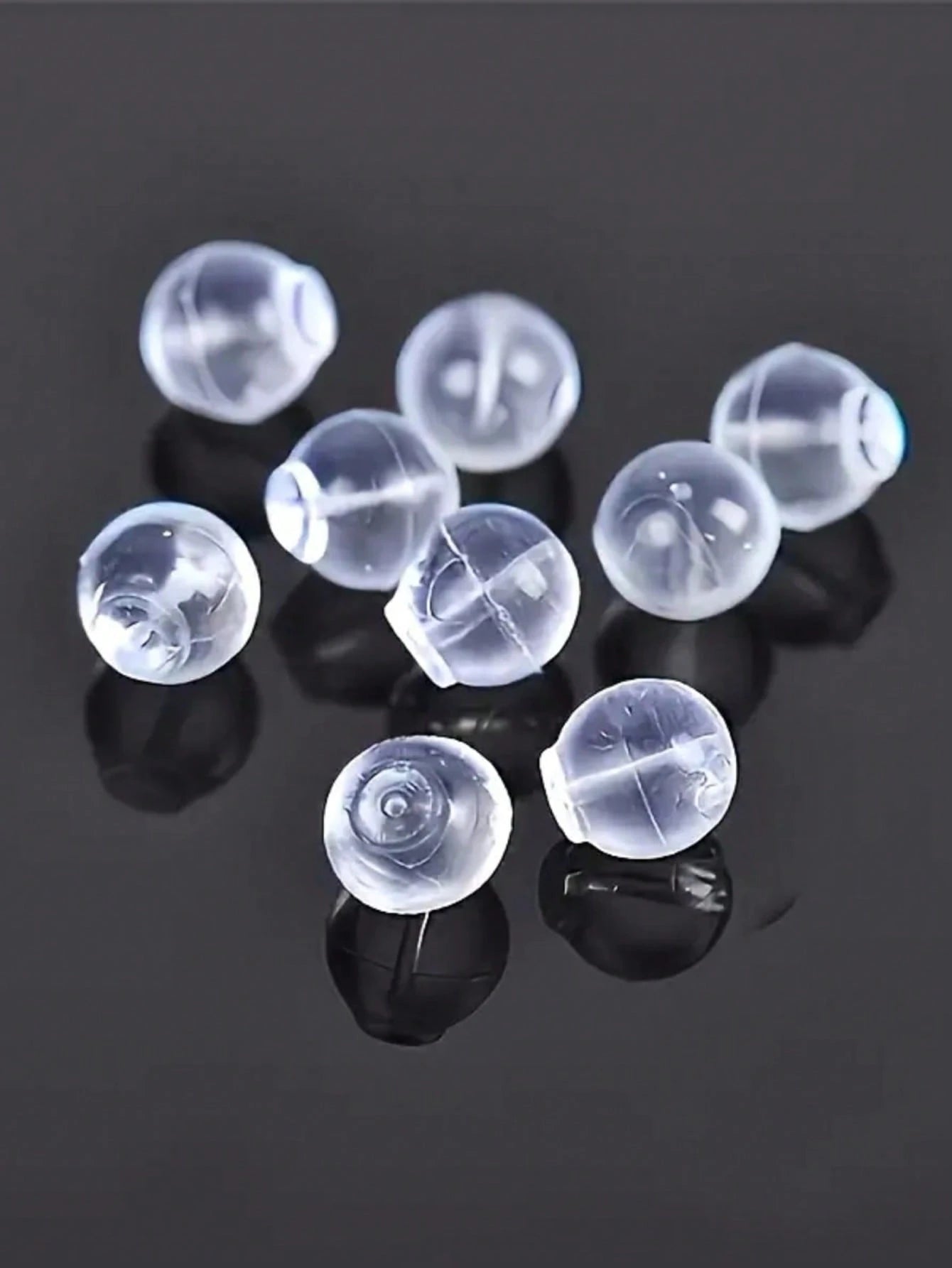 10/20/50/100/500pcs Soft & Comfortable Non-Piercing Earring Backs, Earring Stud Replacement Backs, Soft Transparent Earring Backs For DIY Jewelry Making (1000g For Wholesale Price)