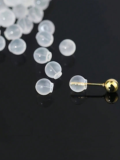 10/20/50/100/500pcs Soft & Comfortable Non-Piercing Earring Backs, Earring Stud Replacement Backs, Soft Transparent Earring Backs For DIY Jewelry Making (1000g For Wholesale Price)