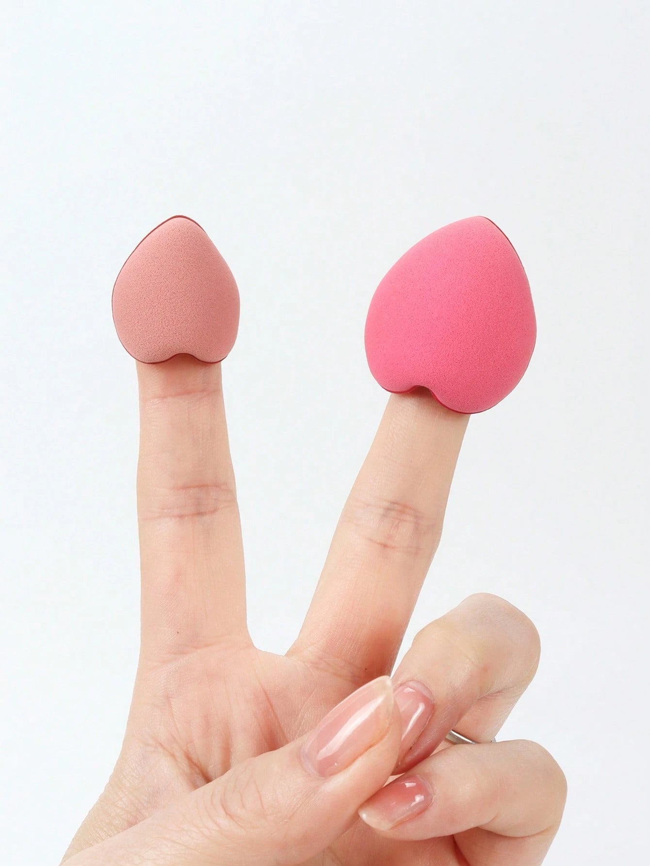 10-30-50-100pcs/Set Finger Makeup Sponge Puff, Latex-Free Hybrid Sponge With Air Cushion, Suitable For Foundation, Powder, Concealer, Fits All Skin Types