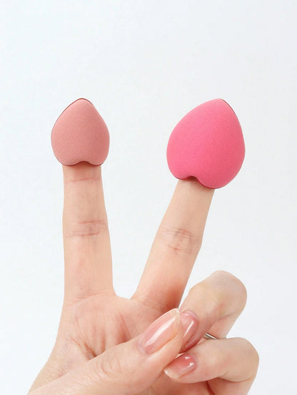 10-30-50-100pcs/Set Finger Makeup Sponge Puff, Latex-Free Hybrid Sponge With Air Cushion, Suitable For Foundation, Powder, Concealer, Fits All Skin Types