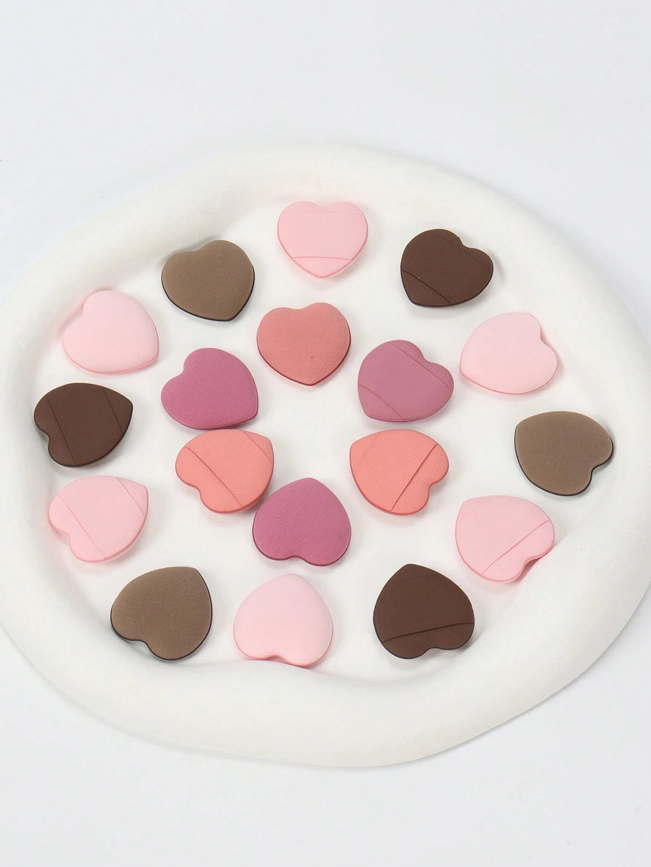 10-30-50-100pcs/Set Finger Makeup Sponge Puff, Latex-Free Hybrid Sponge With Air Cushion, Suitable For Foundation, Powder, Concealer, Fits All Skin Types