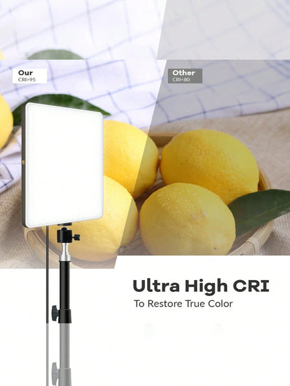 10-Inch LED Ring Light With Adjustable Tripod Stand (110cm) And Phone Holder LED Light With Flexible Tripod Stand & Phone Holder, Compatible With IPhone Android Phone Mobile Phone For Photo Selfie Vid