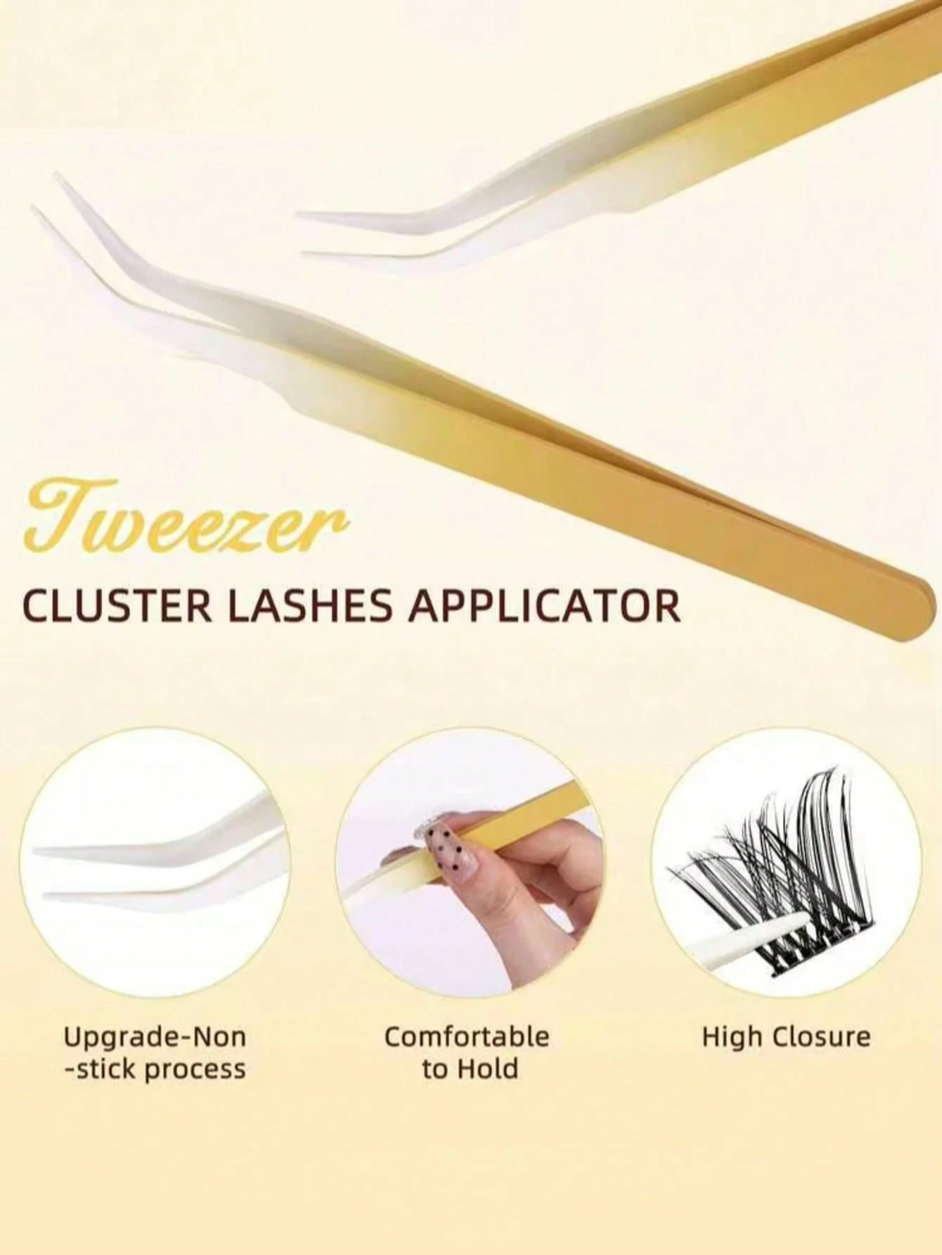 10 Pairs DIY Self-Adhesive Eyelash Extension Kit, Includes Eyelash Tweezers, D-Curl Single Eyelashes, Suitable For Beginners, Reusable, Suitable For Daily Wear, Party, Travel And Gifting