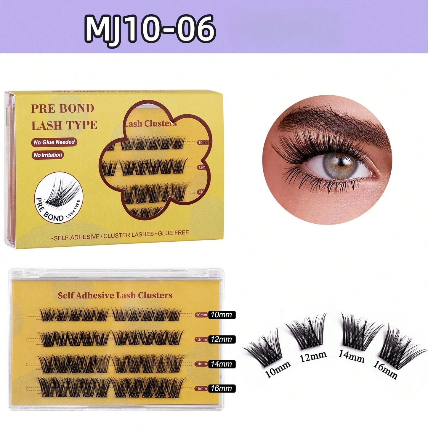 10 Pairs DIY Self-Adhesive Eyelash Extension Kit, Includes Eyelash Tweezers, D-Curl Single Eyelashes, Suitable For Beginners, Reusable, Suitable For Daily Wear, Party, Travel And Gifting