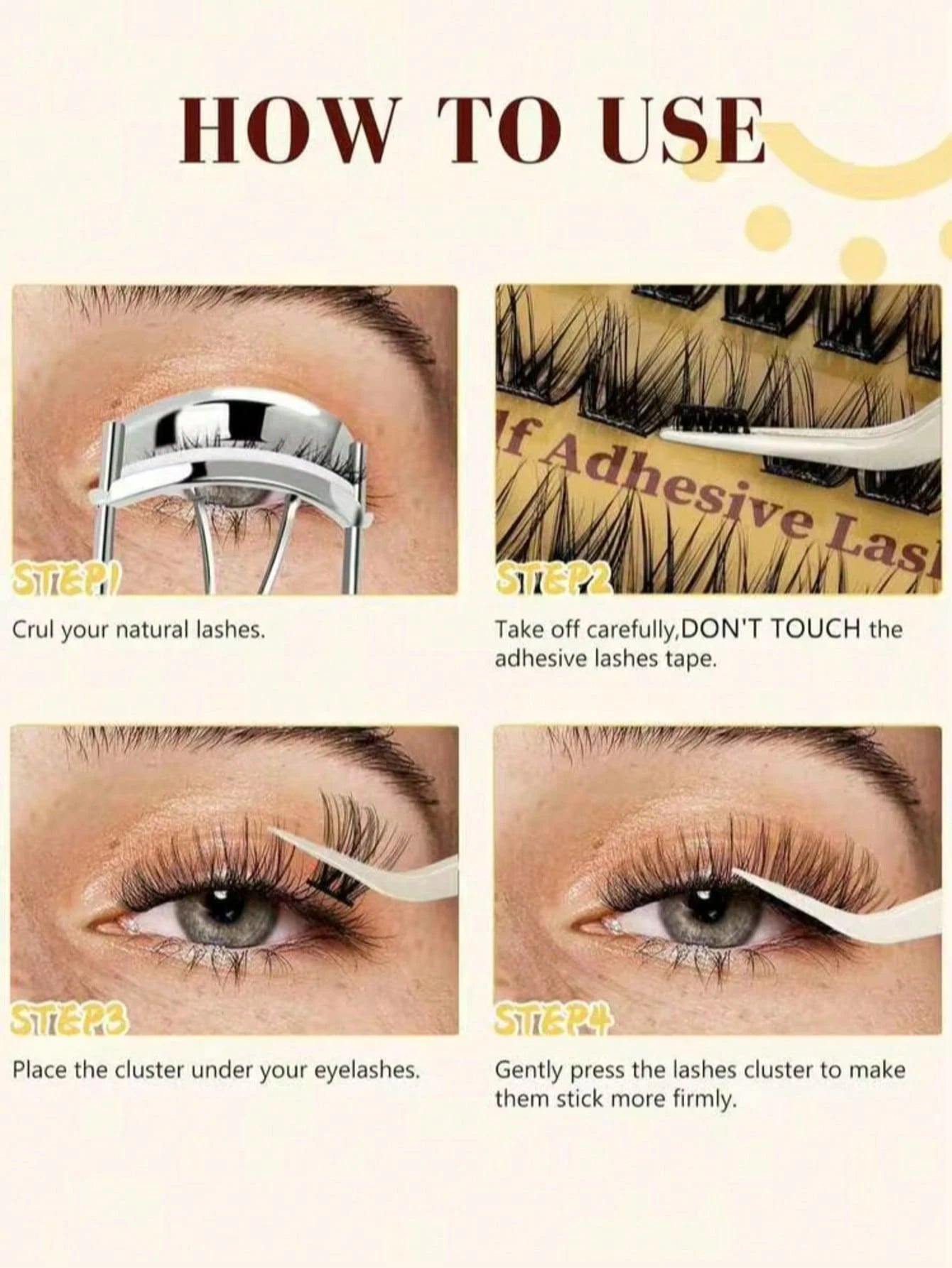 10 Pairs DIY Self-Adhesive Eyelash Extension Kit, Includes Eyelash Tweezers, D-Curl Single Eyelashes, Suitable For Beginners, Reusable, Suitable For Daily Wear, Party, Travel And Gifting