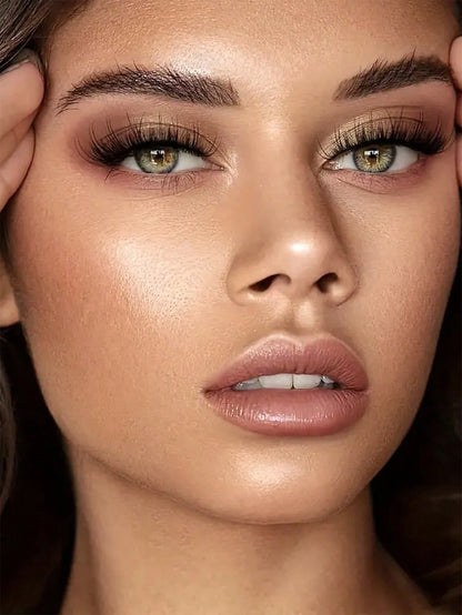 10 Pairs Full Strip False Eyelashes, Voluminous Ultra-Dense Fluffy, Natural Bionic Furry 3D Effect, Ultra-Fine Black Stem, Reusable For Daily Commute Makeup, Essential Portable Wear