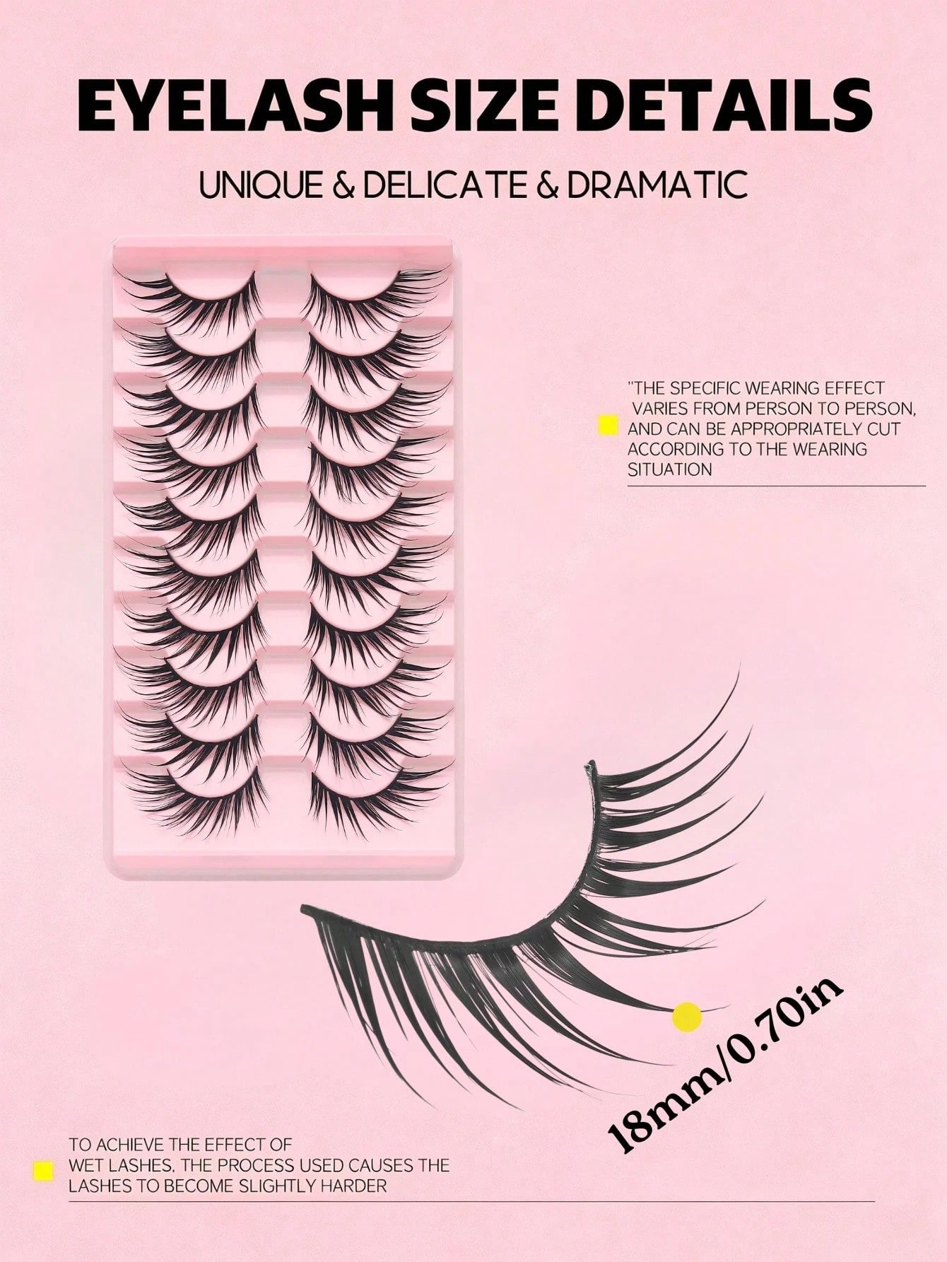 10 Pairs Wet Look Spiky Fox Eye Anime Strip Lashes, Dramatic Pointed Tip False Eyelashes, Reusable Long Lasting Fake Lashes For Anime Cosplay, Halloween, Club Party & Stage Makeup Beauty Tool