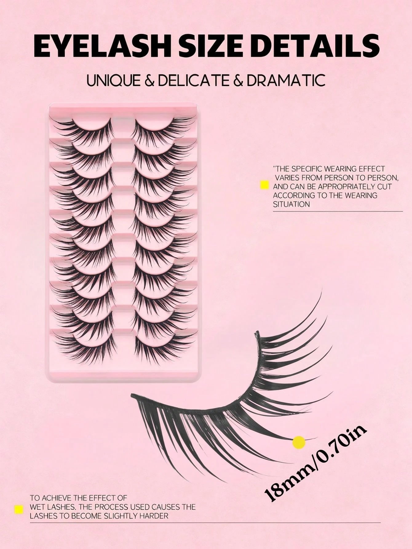 10 Pairs Wet Style Sharp Spiky Fox Eye Anime Strip Lashes, Dramatic Wet-Look Extensions Fake Eyelashes, Hard Thin Lash Band Reusable Cosplay Lashes Ideal For Manga Cosplay, Festival, Night Out, Photos