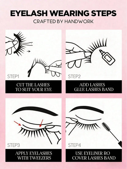 10 Pairs Wet Style Sharp Spiky Fox Eye Anime Strip Lashes, Dramatic Wet-Look Extensions Fake Eyelashes, Hard Thin Lash Band Reusable Cosplay Lashes Ideal For Manga Cosplay, Festival, Night Out, Photos