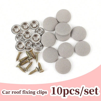 10 Pieces Of Car Roof Lining Clips Kit, Universal Quick-Install Fasteners, For Repairing The Sagging Of The Car Roof Lining, Car Interior Repair Set, Eliminating Rattling Sounds, An Ideal Easter Gift
