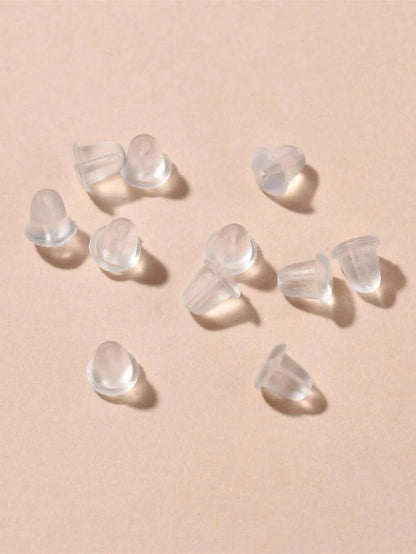 100-1200pcs Silicone Earring Backs- Low Allergy Clear Earring Stoppers, With Storage Box, Suitable For DIY Jewelry Making, Earring Safety Clips, Ideal For Halloween And Christmas Craft Materials