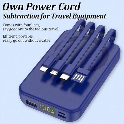 10000mAh Magnetic Portable Charger With USB C Cable 20W PD Fast Charging, Slim & Lightweight Wireless Power Bank For IPhone 16/15/14/13/12 Series Outdoor Power Display