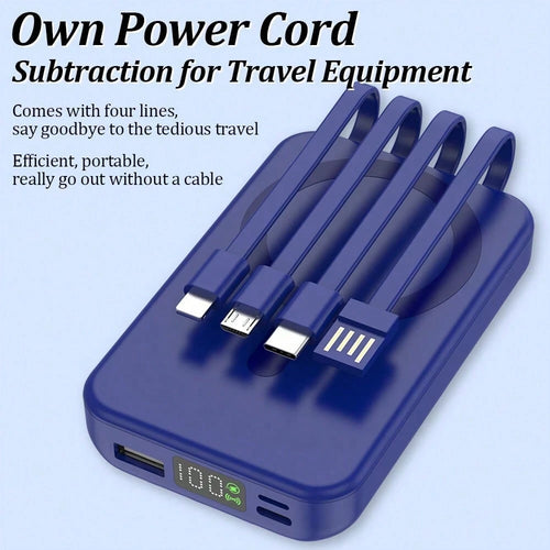 10000mAh Magnetic Portable Charger With USB C Cable 20W PD Fast Charging, Slim & Lightweight Wireless Power Bank For IPhone 16/15/14/13/12 Series Outdoor Power Display