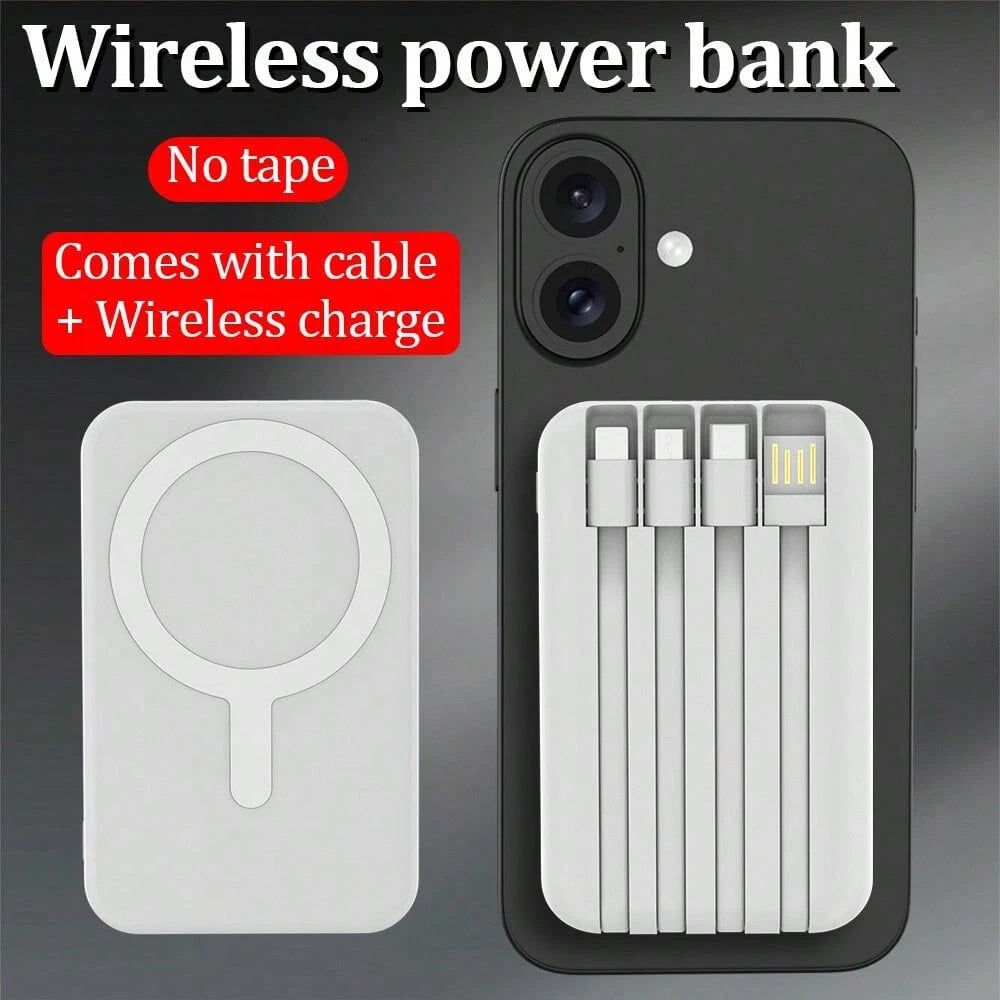 10000mAh Magnetic Portable Charger With USB C Cable 20W PD Fast Charging, Slim & Lightweight Wireless Power Bank For IPhone 16/15/14/13/12 Series Outdoor Power Display