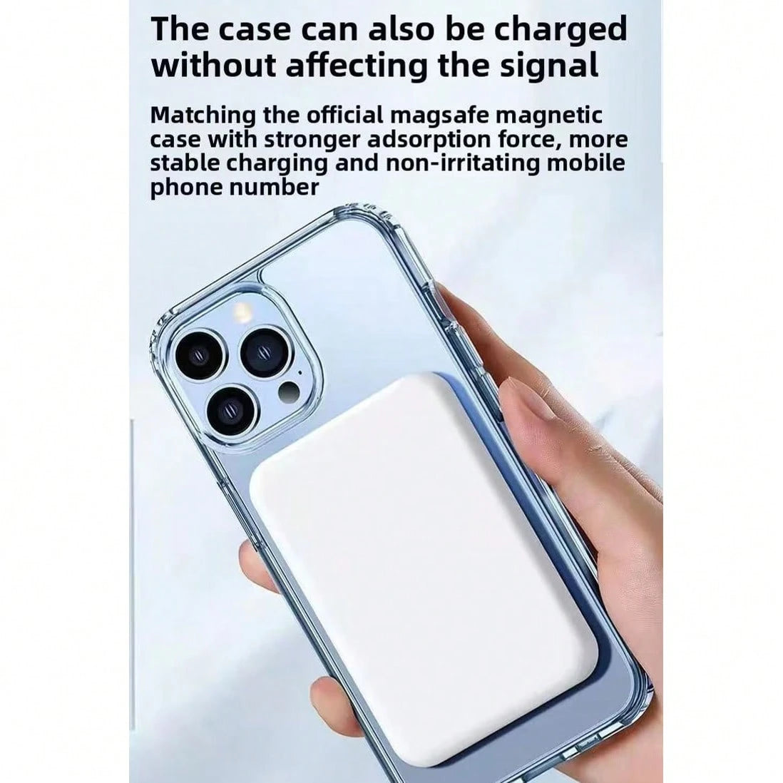 10000mAh Mini Magnetic Portable Charger, Slim & Compact, High Capacity For IOS & Multiple Phones, Supports Non-Magnetic Charging (Charging Cable Required), Wireless Charging & Universal Wired Charging