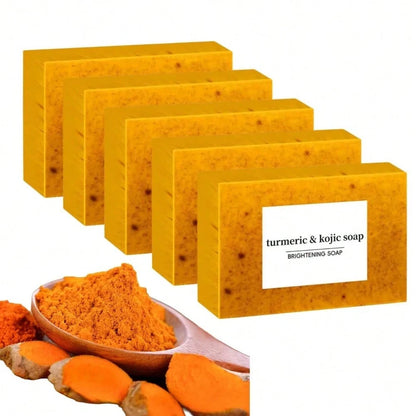 100g Turmeric Soap: Face And Body Cleansing, Brightens Skin, Deep Cleansing, Smooth And Clear Skin, Suitable For All Skin Types, Contains Natural Ingredients