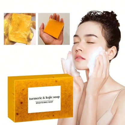 100g Turmeric Soap: Face And Body Cleansing, Brightens Skin, Deep Cleansing, Smooth And Clear Skin, Suitable For All Skin Types, Contains Natural Ingredients