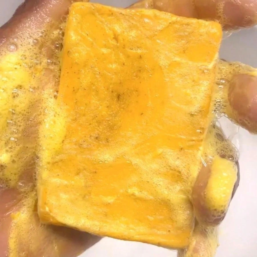 100g Turmeric Soap: Face And Body Cleansing, Brightens Skin, Deep Cleansing, Smooth And Clear Skin, Suitable For All Skin Types, Contains Natural Ingredients