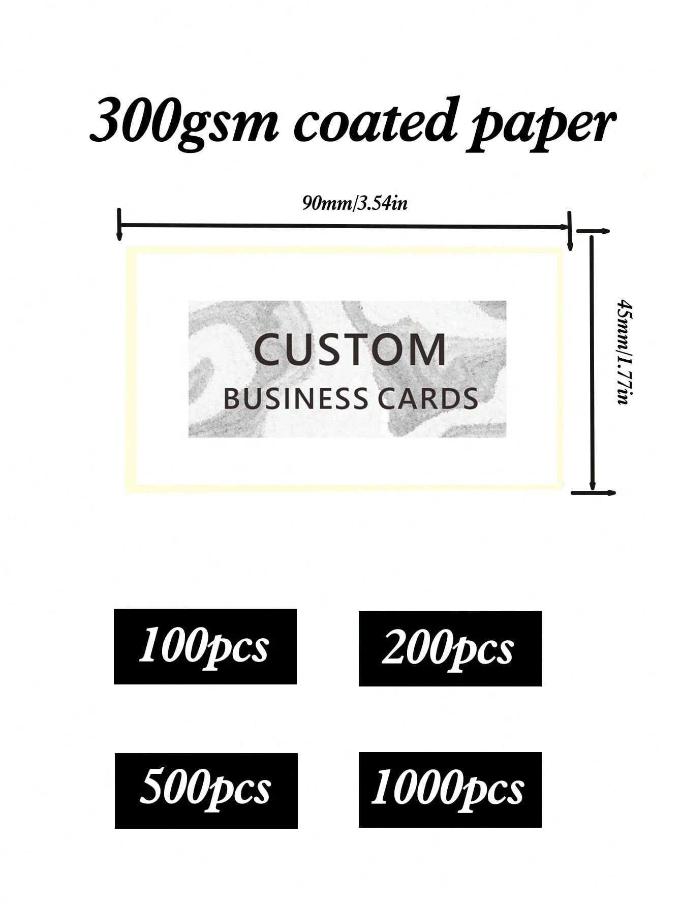 100pcs/200pcs/500pcs Cards Double-Sided Printing, Custom Business Cards With Logo Text, Custom Images, Custom Nail And Hair Salon Cards, Office Supplies, Thank You Cards, Small Business