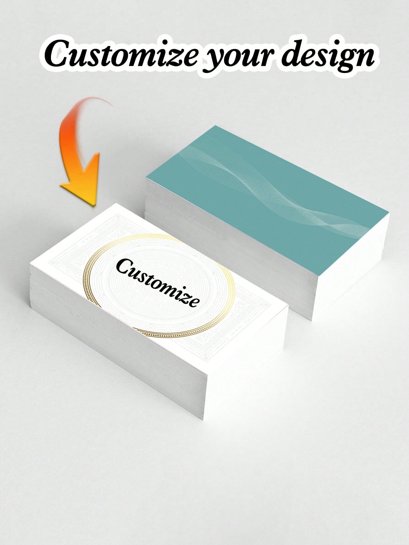 100pcs/200pcs/500pcs Cards Double-Sided Printing, Custom Business Cards With Logo Text, Custom Images, Custom Nail And Hair Salon Cards, Office Supplies, Thank You Cards, Small Business