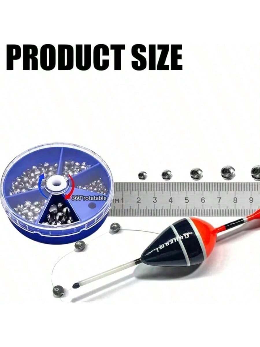100pcs/205pcs Weight Sinkers, 5 Sizes Lead Weights, Round Split Shot Sinkers, Removable Fishing Weights Sinkers