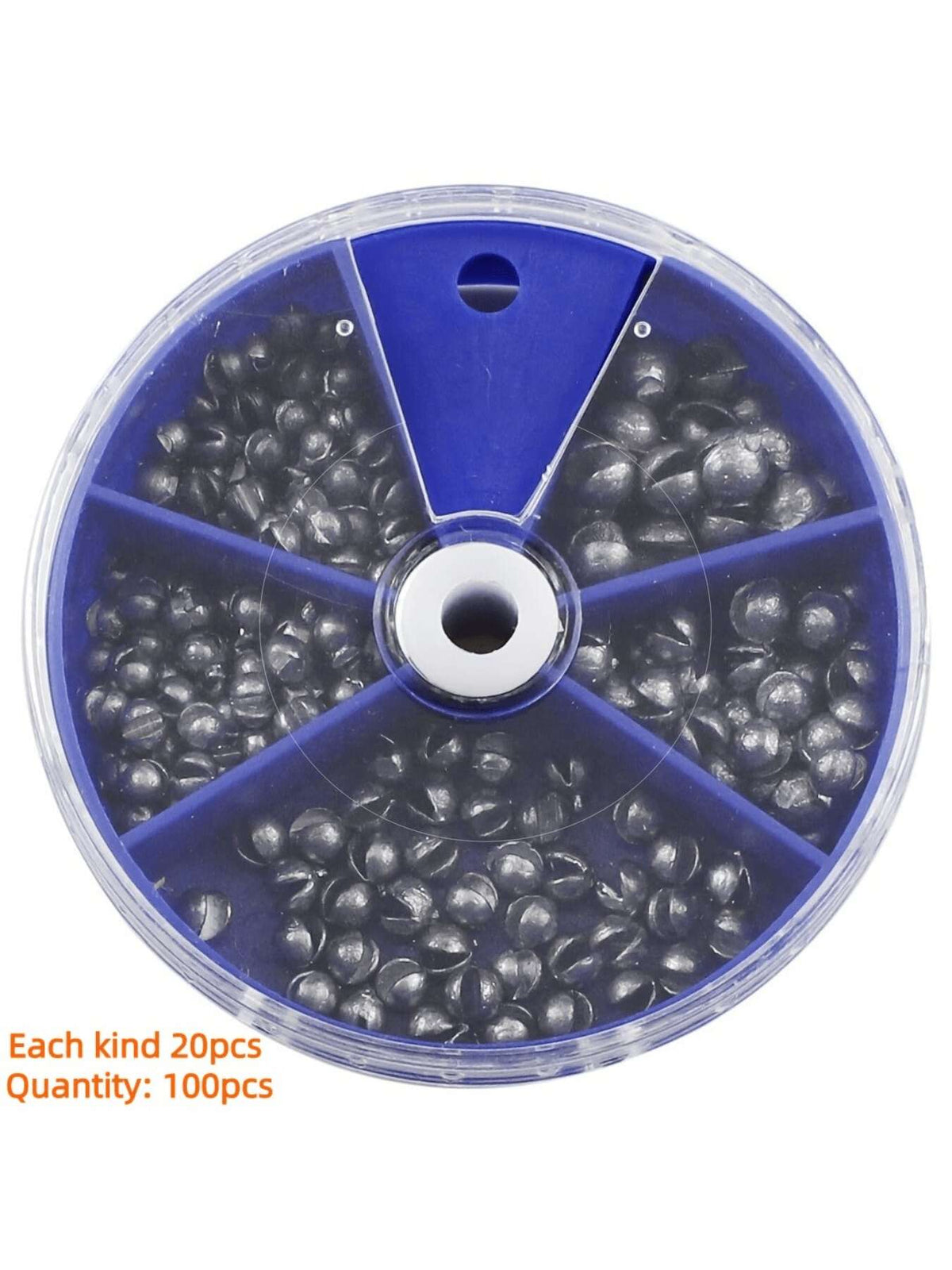 100pcs/205pcs Weight Sinkers, 5 Sizes Lead Weights, Round Split Shot Sinkers, Removable Fishing Weights Sinkers