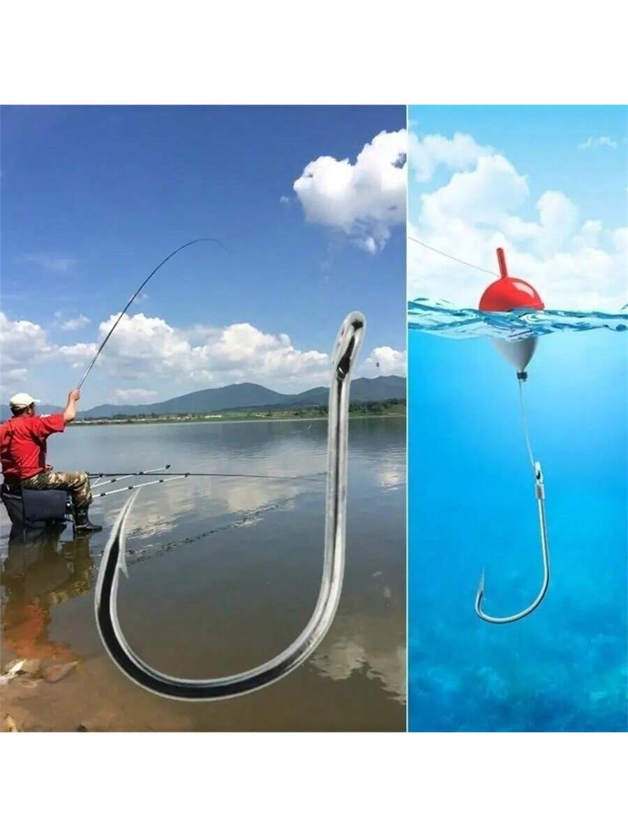 100pcs/300pcs/500pcs Iseama Barb Fishing Hooks With Hole Mixed Size 3#-12# Black Lure Hooks In Box