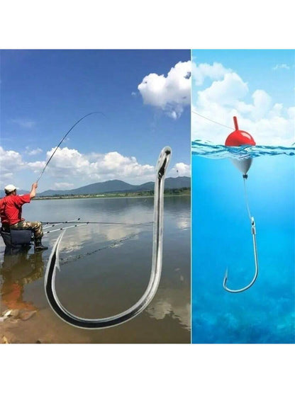 100pcs/300pcs/500pcs Iseama Barb Fishing Hooks With Hole Mixed Size 3#-12# Black Lure Hooks In Box