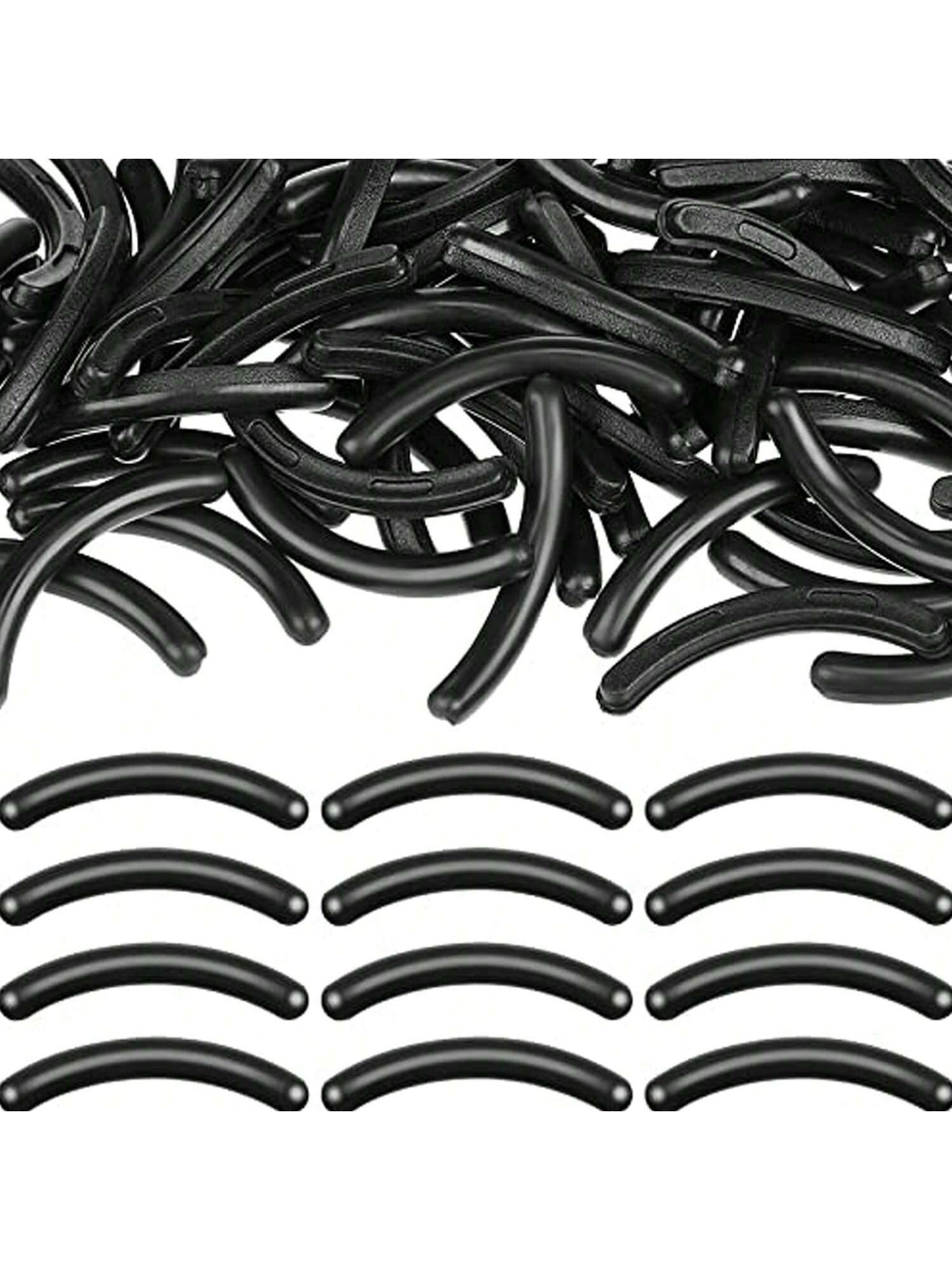 100pcs/50pcs/10pcs Eyelash Curler Replacement Silicone Rubber Pads, Suitable For Universal Eyelash Curlers