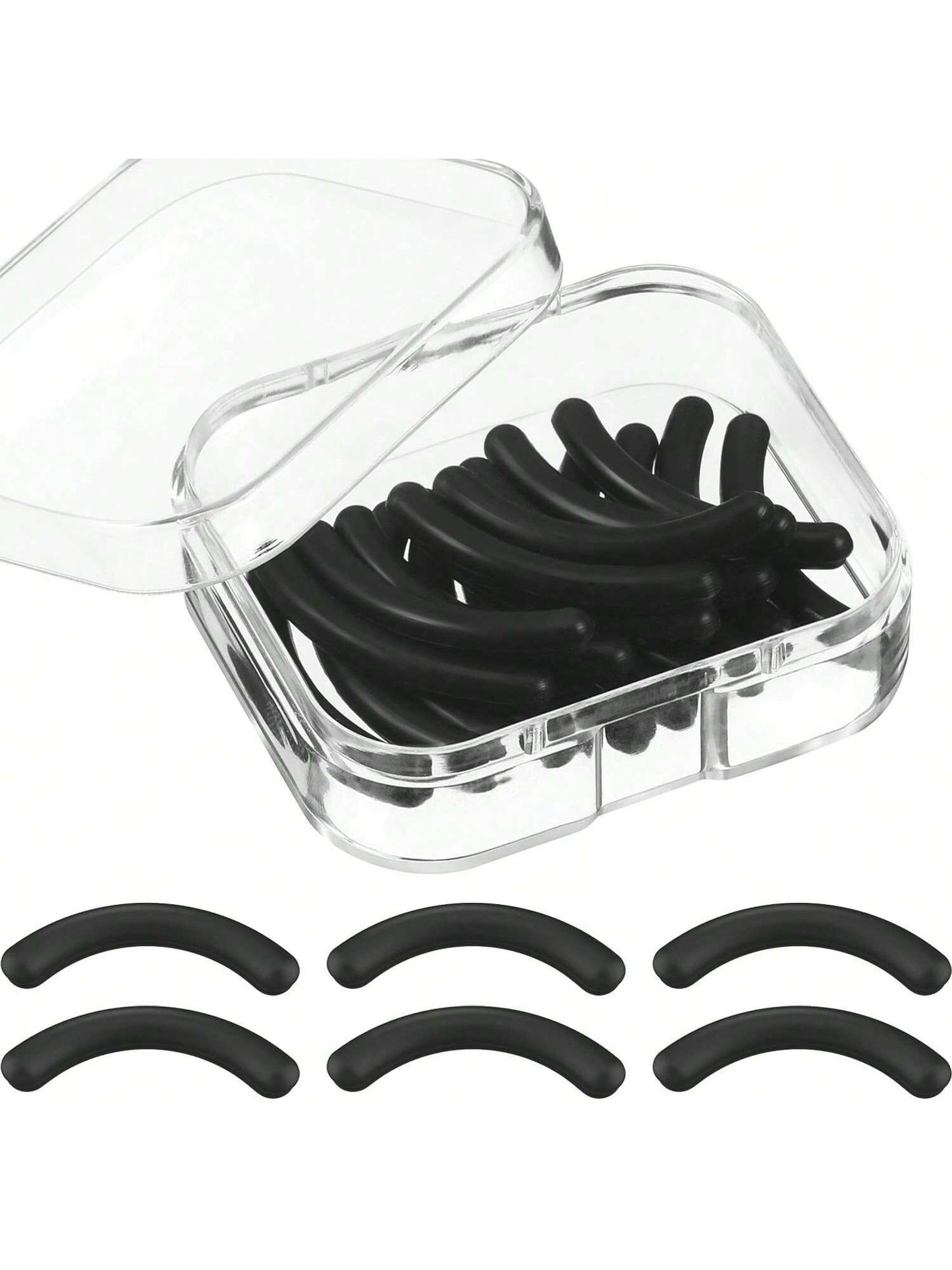 100pcs/50pcs/10pcs Eyelash Curler Replacement Silicone Rubber Pads, Suitable For Universal Eyelash Curlers