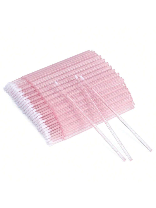 100pcs Disposable Makeup Brush Miniature Smudge Brush, 100pcs Flexible Ultra-Fine Mascara Wand For Mascara Brush, Eyebrow Brush, Makeup Brush, Eyelash Comb