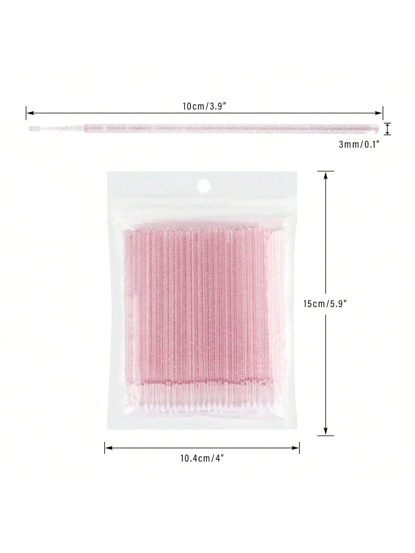 100pcs Disposable Makeup Brush Miniature Smudge Brush, 100pcs Flexible Ultra-Fine Mascara Wand For Mascara Brush, Eyebrow Brush, Makeup Brush, Eyelash Comb