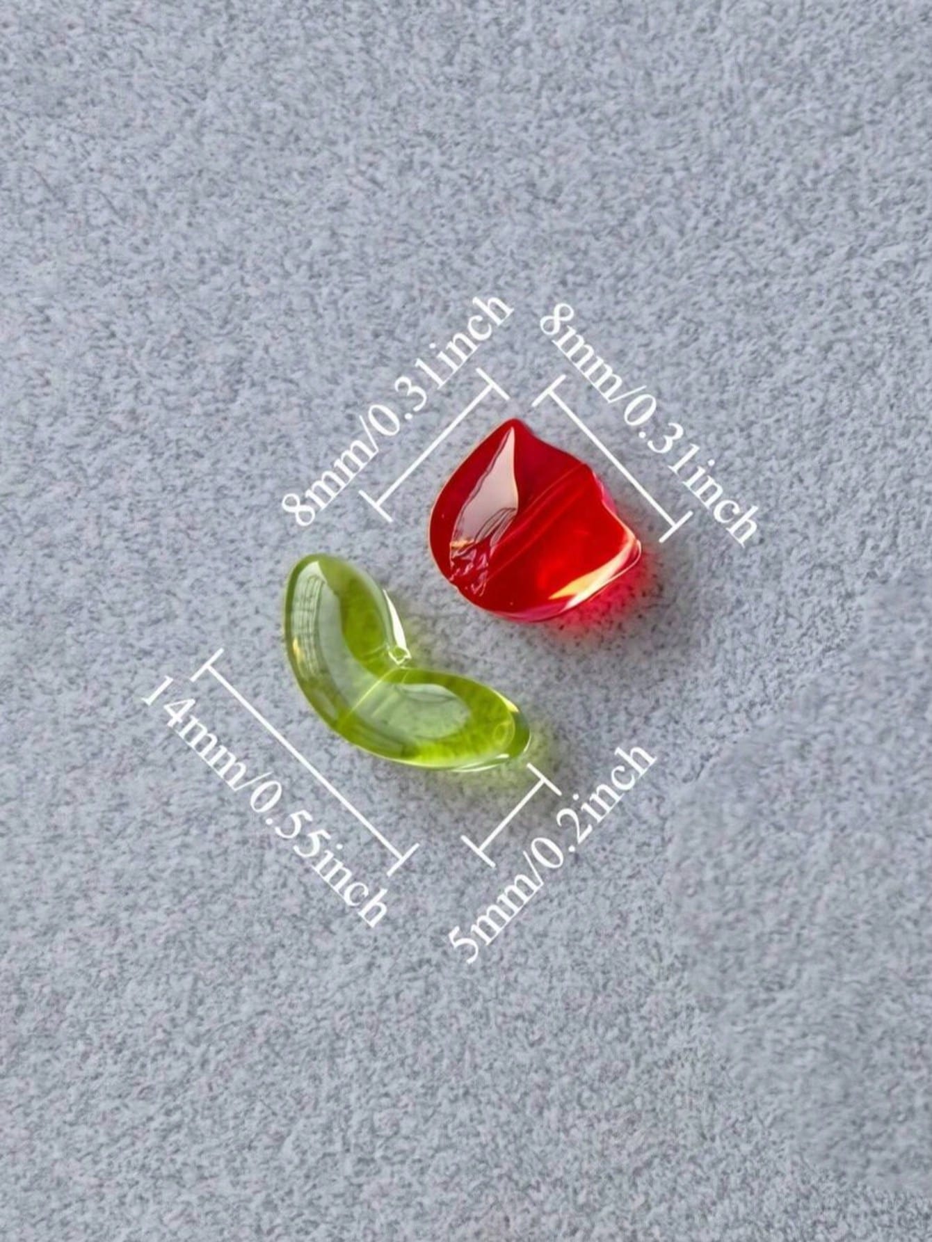 100pcs Tulip Flower And Leaf Glass Beads, Jewelry Making Spacer Beads Set, Suitable For DIY Bracelets, Necklaces, Earrings, Bags, Phone Charms, Car Charms, Etc.