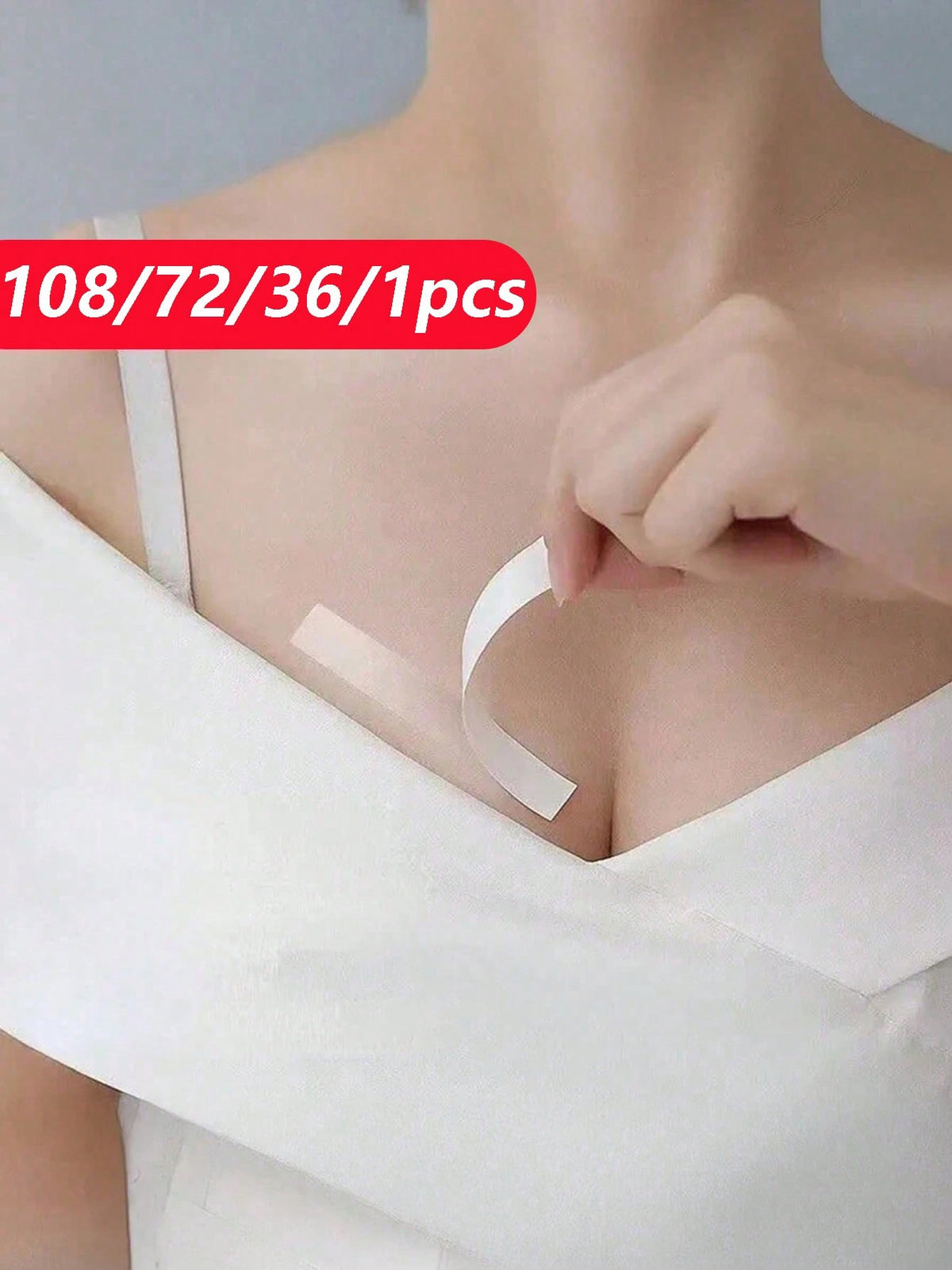 108/72/36/1pc Double-Sided Tape, Fashion Clothing Waterproof Tape, Fabric Skin-Friendly Tape, Strong Adhesive Body Tape, Transparent Suitable For All Skin Tones