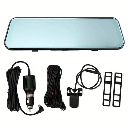 1080P Full HD Front And Rear Dash Cam, Dash Cam For Car, 9.6 Inches IPS Display Supports Loop Recording, Touchscreen Design, Dual Driving Recorder With 32GB SD Card, Features A Touchscreen Design, Wa