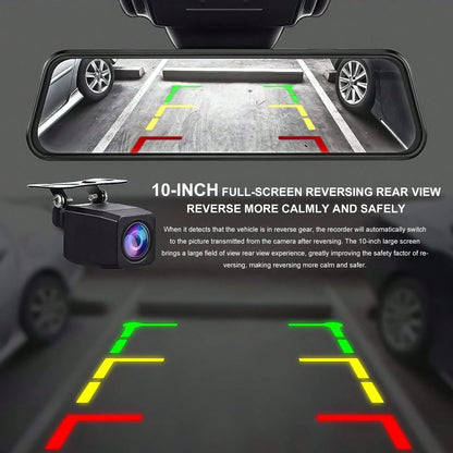 1080P Full HD Front And Rear Dash Cam, Dash Cam For Car, 9.6 Inches IPS Display Supports Loop Recording, Touchscreen Design, Dual Driving Recorder With 32GB SD Card, Features A Touchscreen Design, Wa