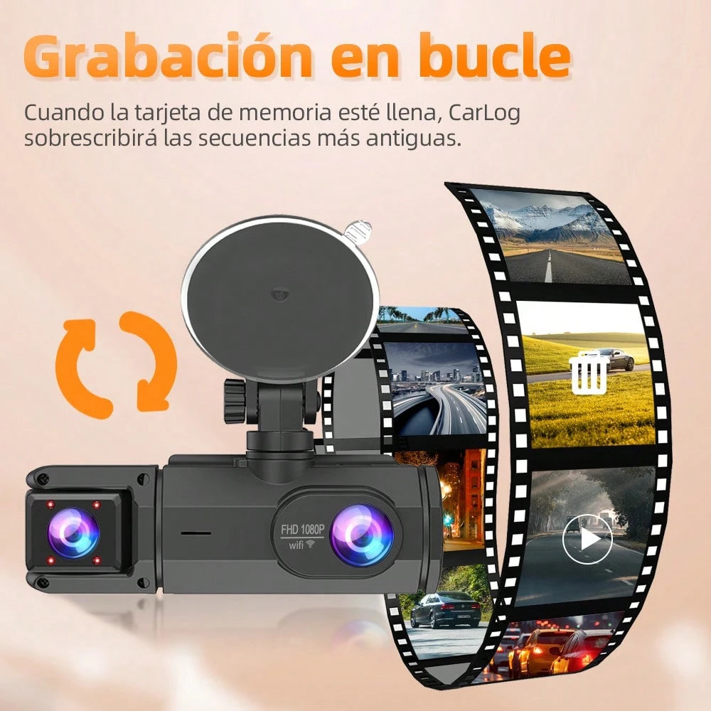1080P HD Front And Rear Dual-Camera Dash Cam, Equipped With A 2-Inch IPS Screen, 170° Front Wide Angle And 140° Rear Wide Angle, ADAS Driving Assistance, G-Sensor, Loop Recording, Night Vision, 24-Hou
