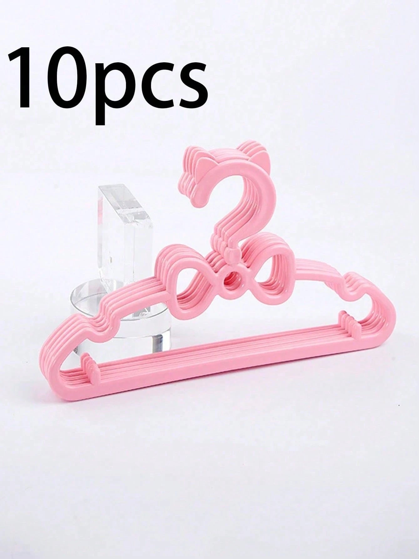10pcs/20pcs/30pcs Children's Plastic Anti-Slip Space-Saving Bow Hangers For Wardrobe Organization