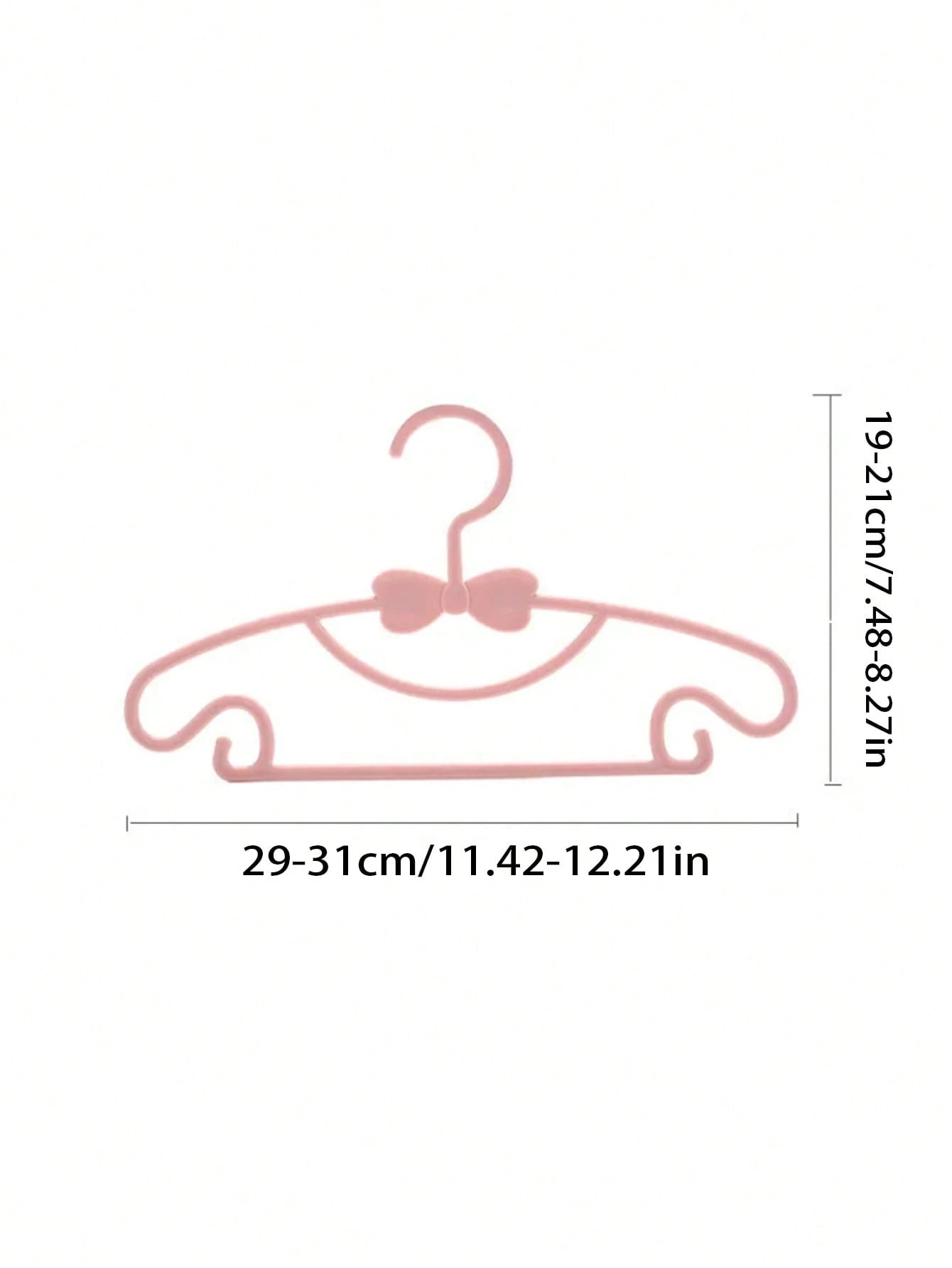 10pcs/20pcs/30pcs Children's Plastic Anti-Slip Space-Saving Bow Hangers For Wardrobe Organization