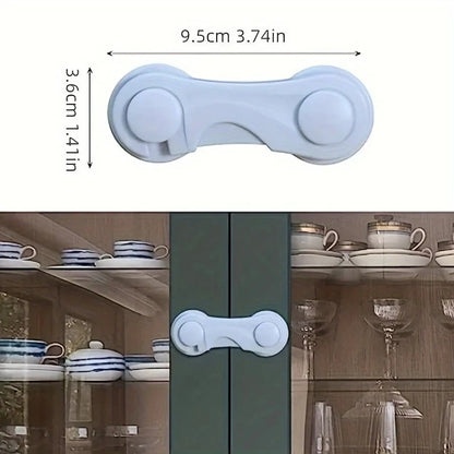 10pcs/5pcs/1pc Baby Locks, Plastic Cabinet Locks, Easy Installation For Cabinets, Drawers, Refrigerators, With Pinch Protection, 3.74" X 1.41", Essential For Babies, Great Newborn Gift