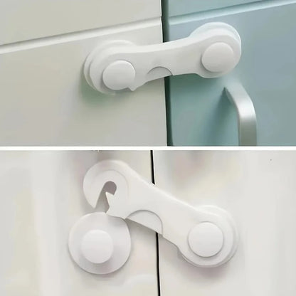 10pcs/5pcs/1pc Baby Locks, Plastic Cabinet Locks, Easy Installation For Cabinets, Drawers, Refrigerators, With Pinch Protection, 3.74" X 1.41", Essential For Babies, Great Newborn Gift